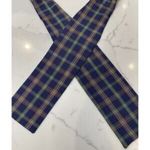 Vintage Ginnie Johansen Plaid Self Tie Silk Bow Tie Bowtie